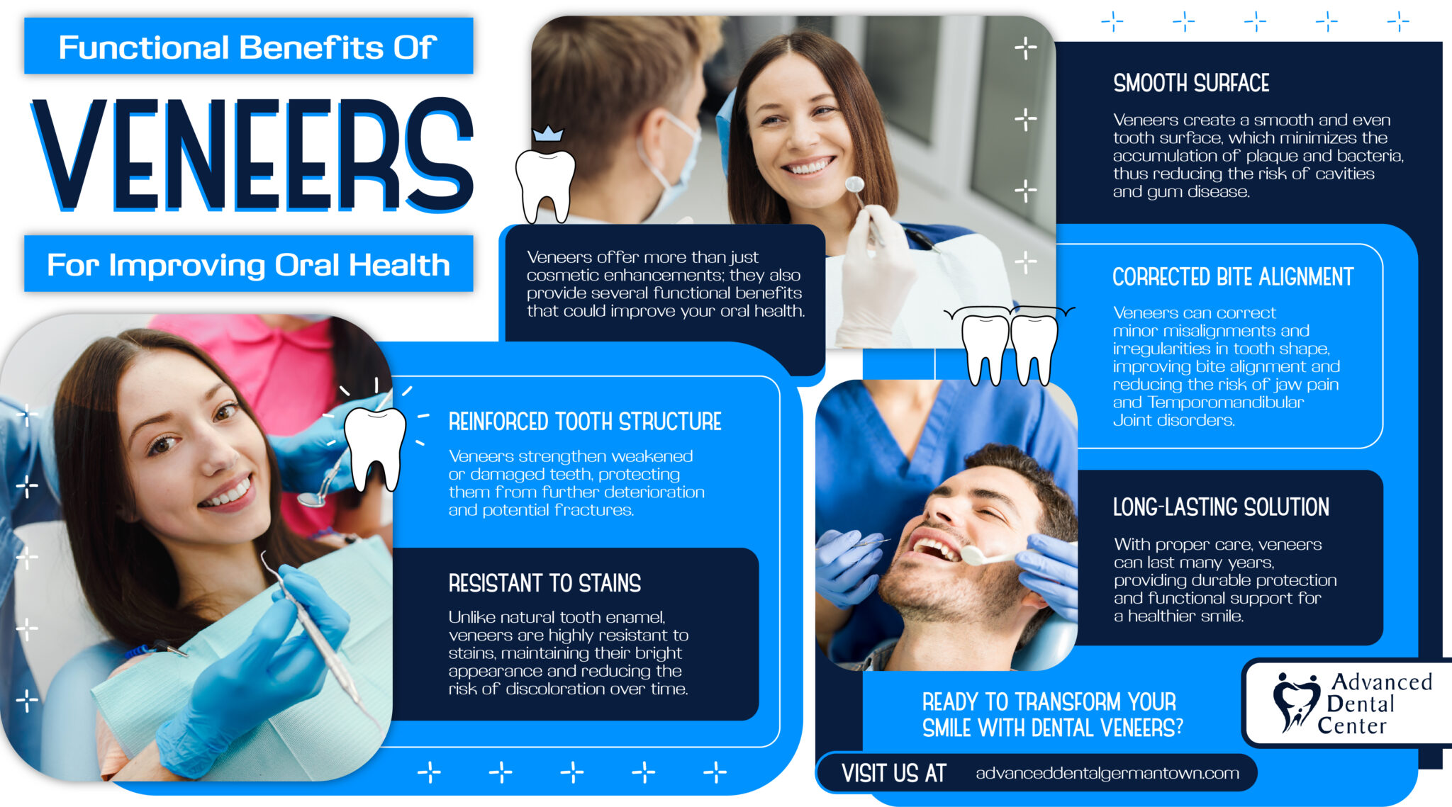 Functional Benefits of Veneers for Improving Oral Health Advanced Dental Germantown