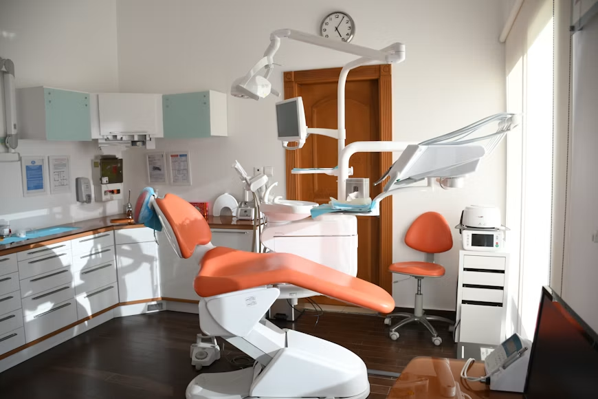 Modern and clean dental treatment room